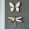 Butterfly Wall Hanging Insect Mirror Background Wall Mirror Metal Retro Insect Wing Dragonfly Butterfly Modern Home Decoration 1