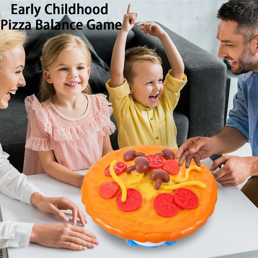 Topple Pizza Stacking Game Balance Pizza Children Toys Board Game Simulation Pizza Desktop Game Pile-up for 2-4 Players