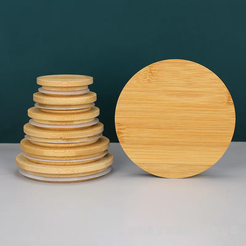 Wooden Lids Silica Gel Circle Seal Up Cover Pine Wood Cover Flower Wood Seal Up Cani Storage Jar Handmade Candle Cup Lid-wooden candle lids