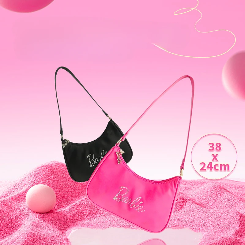 

Barbie Shoulder Bag Fashionable Women Harajuku Style Leather Bag Girly Heart, High Quality Kawaii Birthday Gift