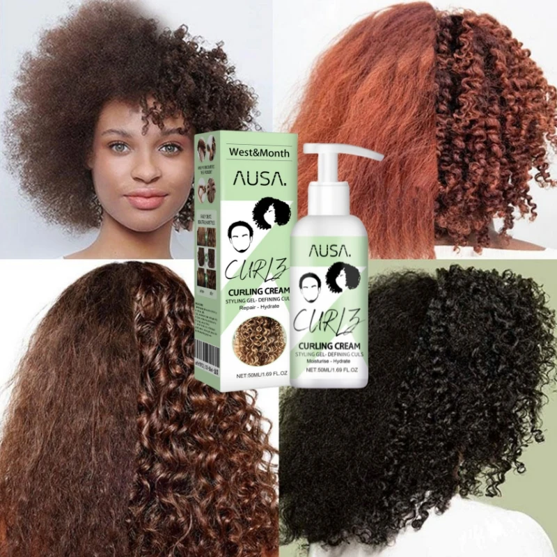 50ml Hair Volumizing Cream Anti-Frizz Bouncy Resilient Enhancer Styling Lotion Natural Wavy Wigs Styling Hair Conditioner 3