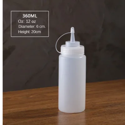 New 10Pcs Kitchen Transparent Plastic Squeeze Bottle Mustard Ketchup Dispenser Tube For Home Storage & Organization Supplies