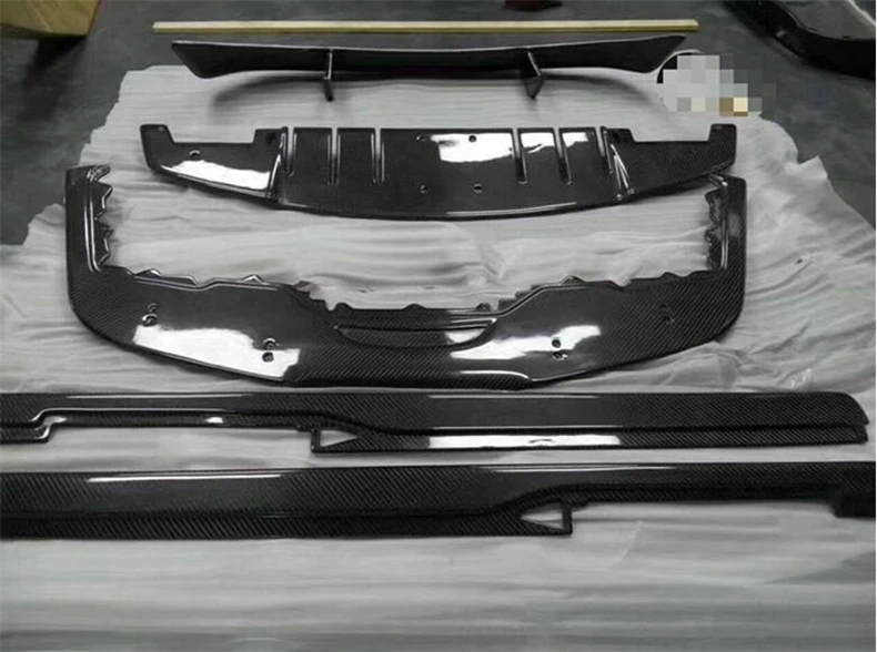 For Ferrari 458 2011-No High Quality REAL Carbon Fiber Front Lip Splitters Rear Diffuser Bumper Body Side Skirt Kit Spoiler - - Racext 18