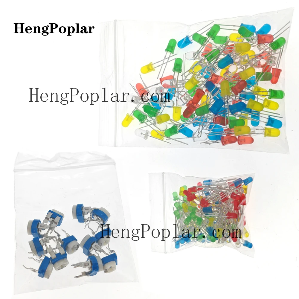 1900 pcs Electronic Component Kit including Assortment + Capacitors + Resistors LED Transistors DC Jacks PCB +opamp