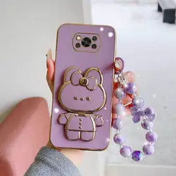 3 - Piece Protective Phone Case Set with Lanyard and Stand - Poco X4 Pro 5G (PURPLE)
