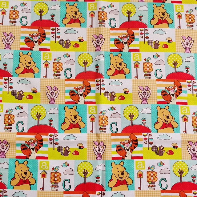 Adorable Disney Winnie The Pooh Christmas Fabric Springs BTY