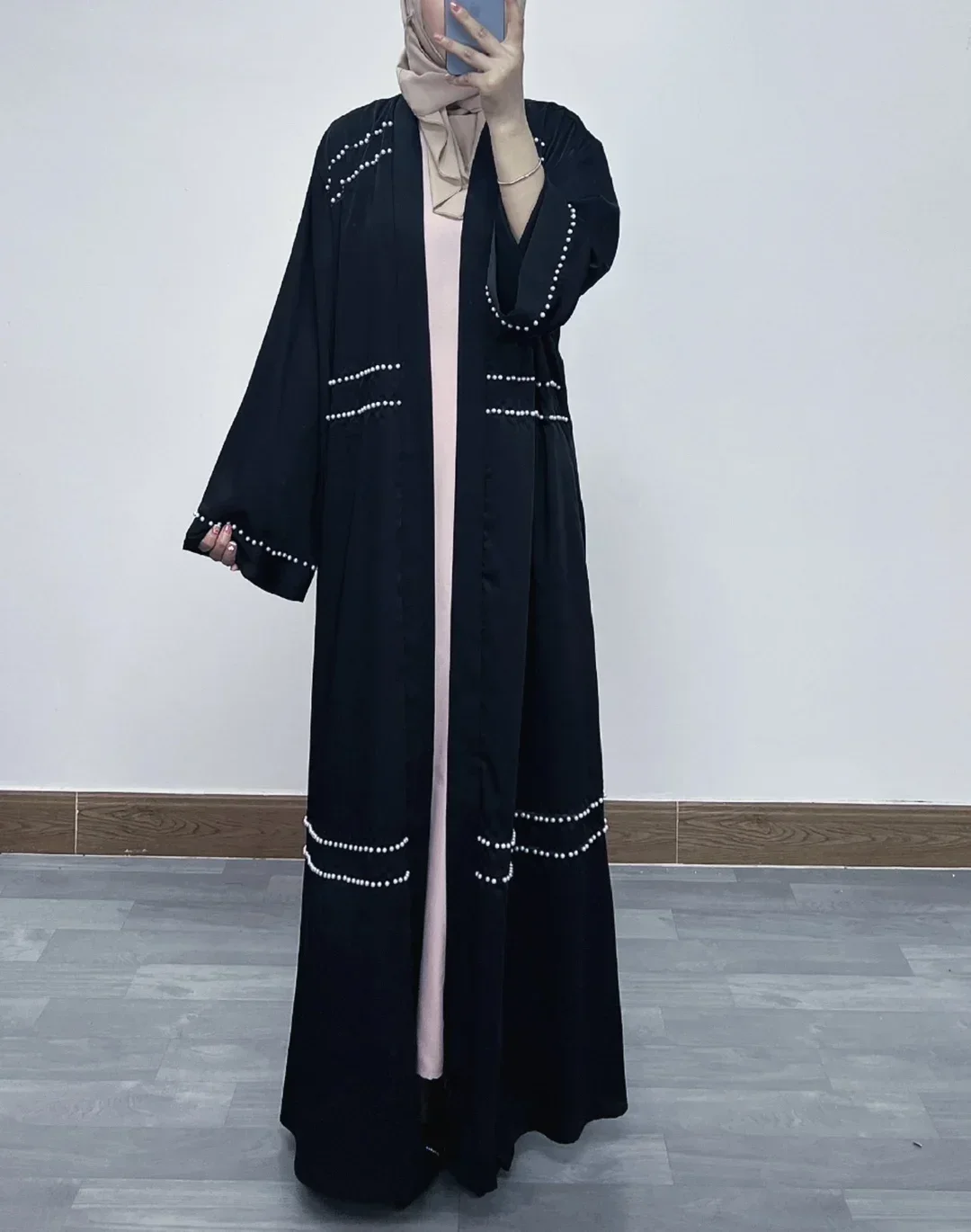 Women Eid Muslim Black Abaya Ramadan Morocco Dubai  Beading Abayas Kaftan Vestidos Arab Modest Long Robe Loose  abaya dubai