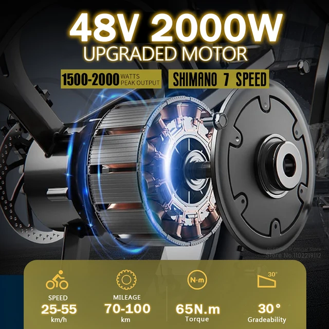 현대적이고 강력한 DEEPOWER X20 프로 전기 자전거