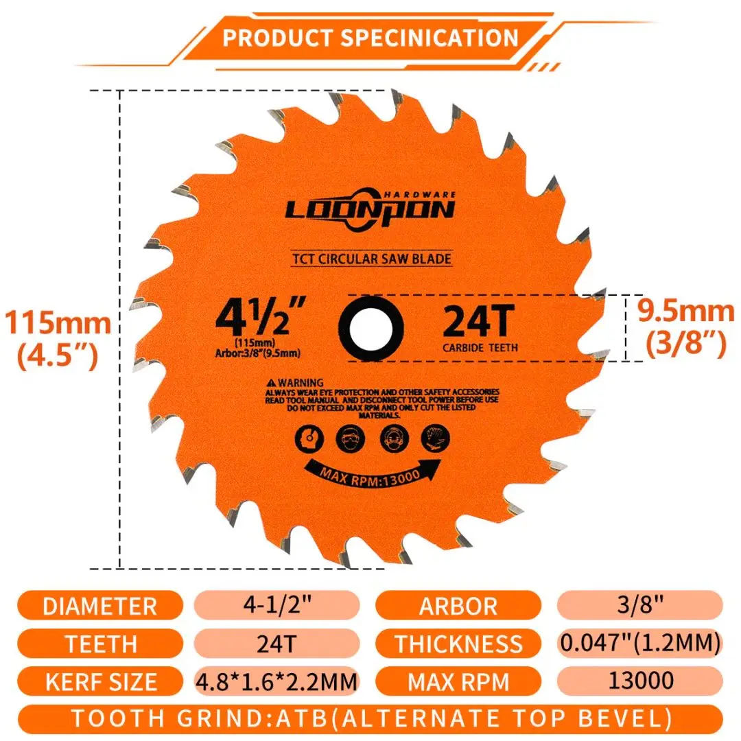 115-254mm TCT Circular Carbide Saw Blade Cutting Disc For Wood Cutting Tool Woodworking Cutting Saw Blade Disc