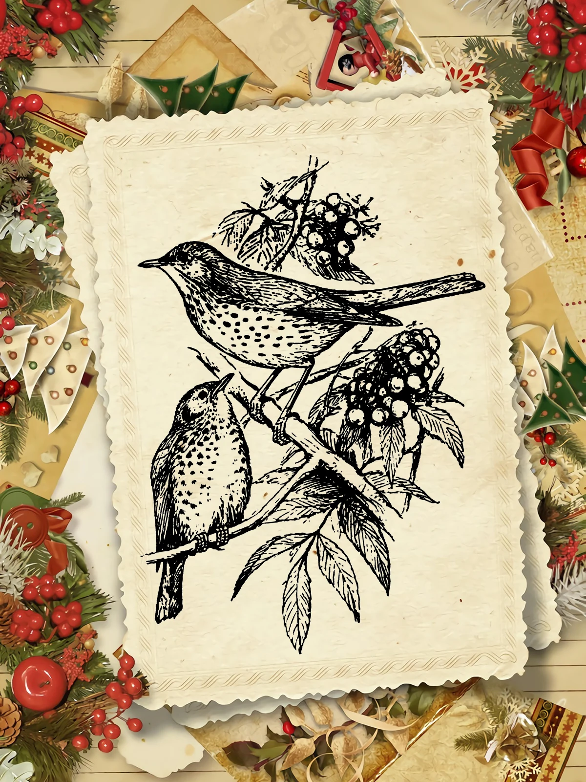 AZSG Vintge Birds Clear Stamps For DIY Scrapbooking Paper Card Making Album Fun Decorative Silicone Seal Craft