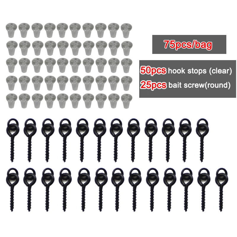 Carpe materiel,Vis avec Anneau Fixe Carpe Pêche Cheveux Tackle pour