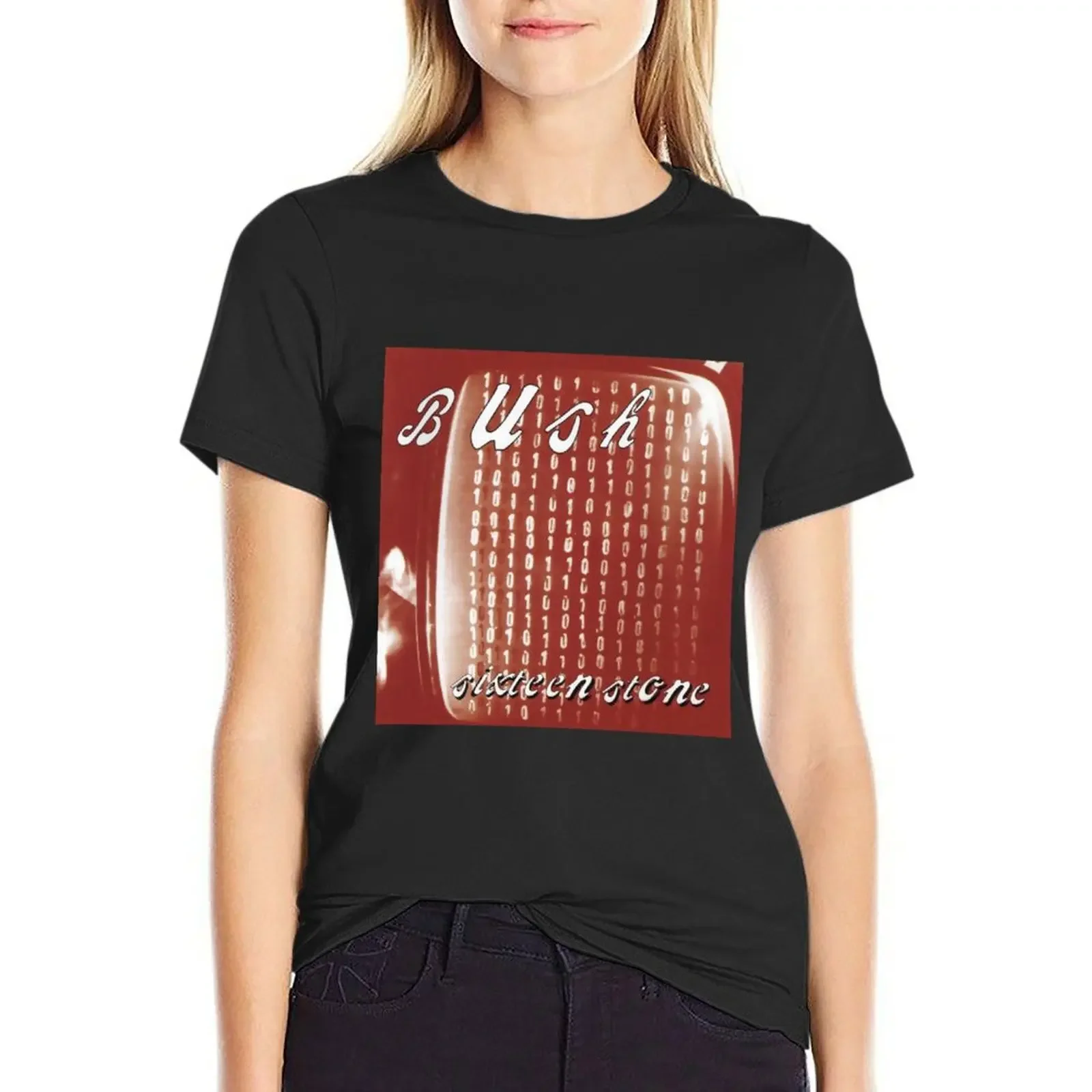 

Bush sixteen stone T-shirt animal print shirt for girls summer tops cute clothes Woman clothes