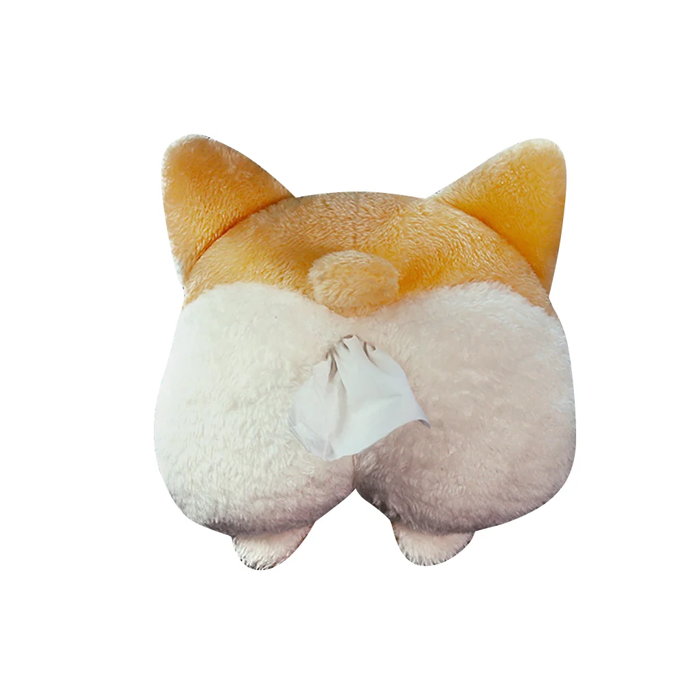 

Car Tissue Holde Adorable Corgi Shaped Storage Bag Tissue Case Holder for Car Home