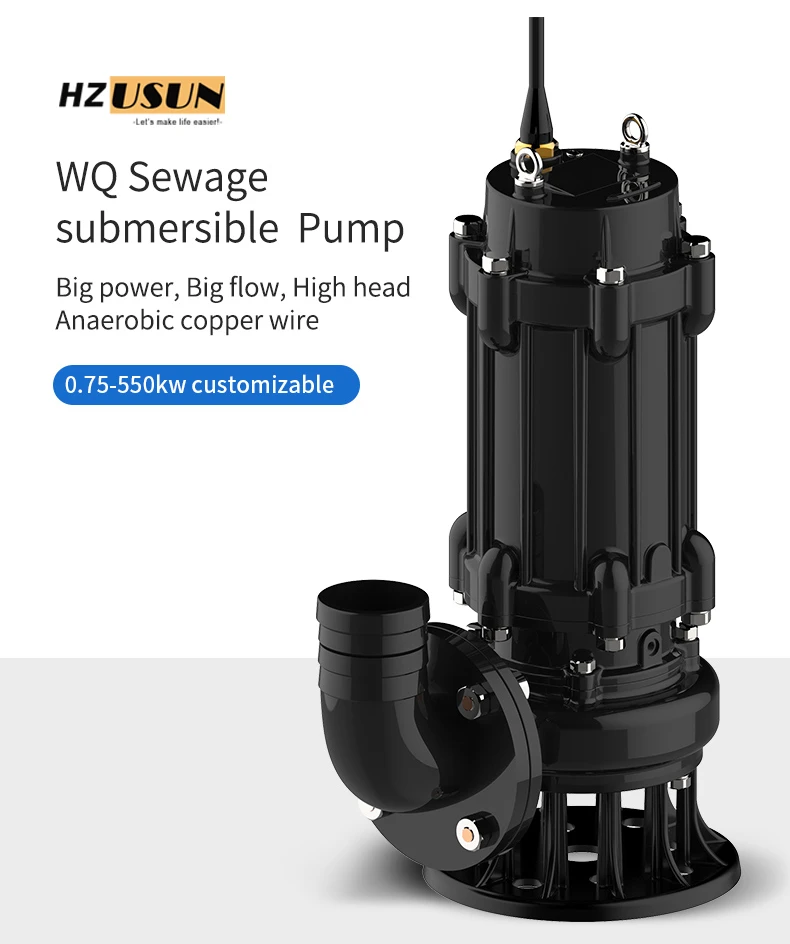 Cast Iron Electric Submersible Sewage Pump Guide Rail System Dirty