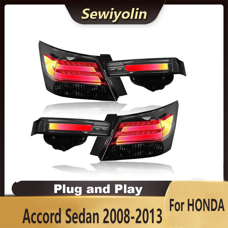 

Для Honda Accord Sedan 2008-2013 автомобильные аксессуары дым светодиодная задняя лампа заднего тормоза в сборе сигнал DRL автомобильный