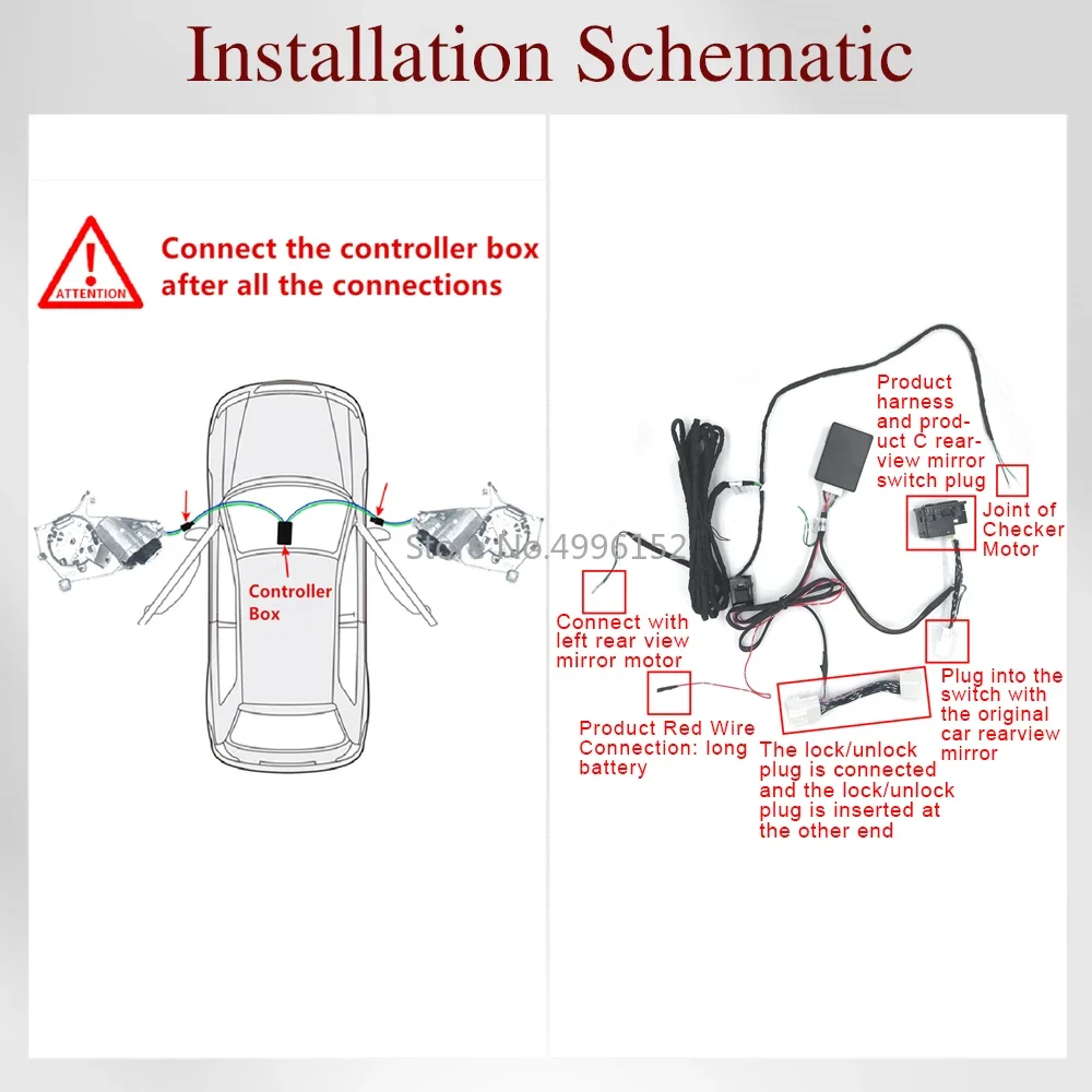 Auto Mirror Accessories For AUDI A4 A5 B8 B9 8T 2008-Car Side Mirror Folding Kit Rearview Mirror Folding Motor Engine Electric Power