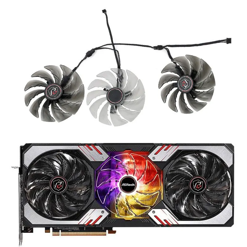 

ASRock AMD Radeon RX 6800 Phantom Gamin graphics card replacement fan 95mm FDC10U12S9-C RX6800 6800XT 6900XT GPU fan