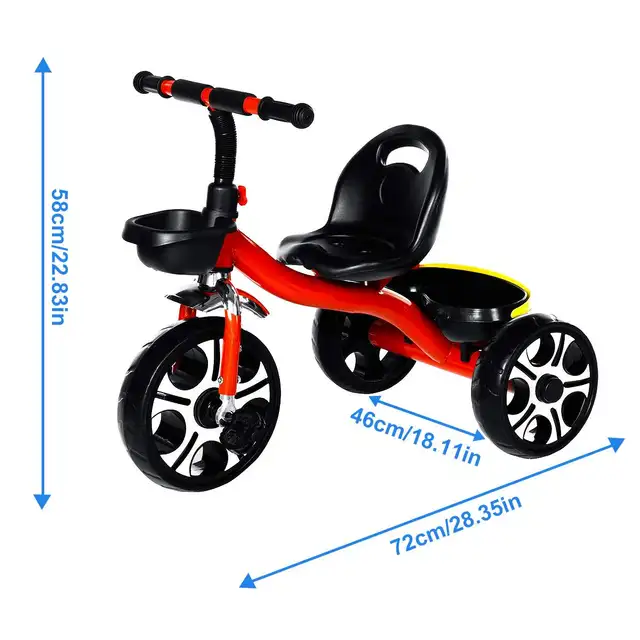 Kids Tricycle 3 Wheel Pedal Bike with Storage Bin for Aged 1-6 Years Old Baby Bicycle Fit Indoor & Outdoor 2