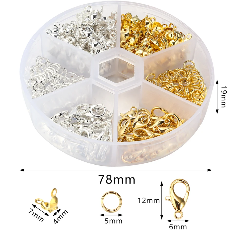 Kit Perline A Crimpare Per Gioielli - 1200 Pezzi Con Pinze E Pinzette