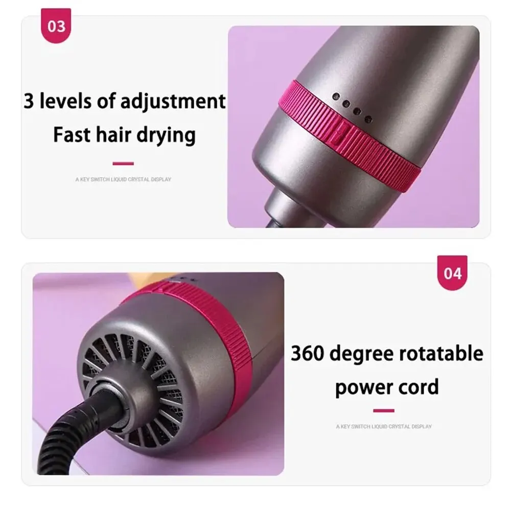 3 In 1 Hot Air Comb Styling Comb for Straight Curly Electric Hot Air Brush Women Heating Comb Hair Straightening Brush 6