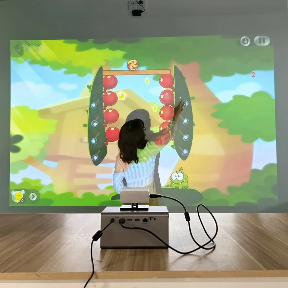 3D 인터랙티브 프로젝션 시스템, 올인원 57 효과 게임, 상호 작용 바닥 벽 프로젝터, 3500 루멘, 어린이 낙원