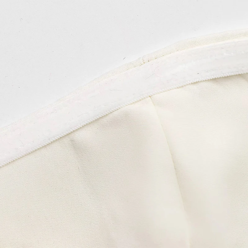 Elegante top corto con hombros descubiertos para mujer, liso, sin espalda, con cremallera, tipo tubo, para oficina, verano 2025