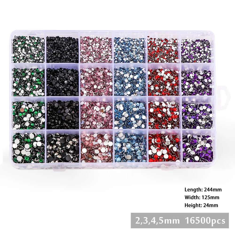 Limpar AB Cristal Rhinestones Set, Redonda Resina