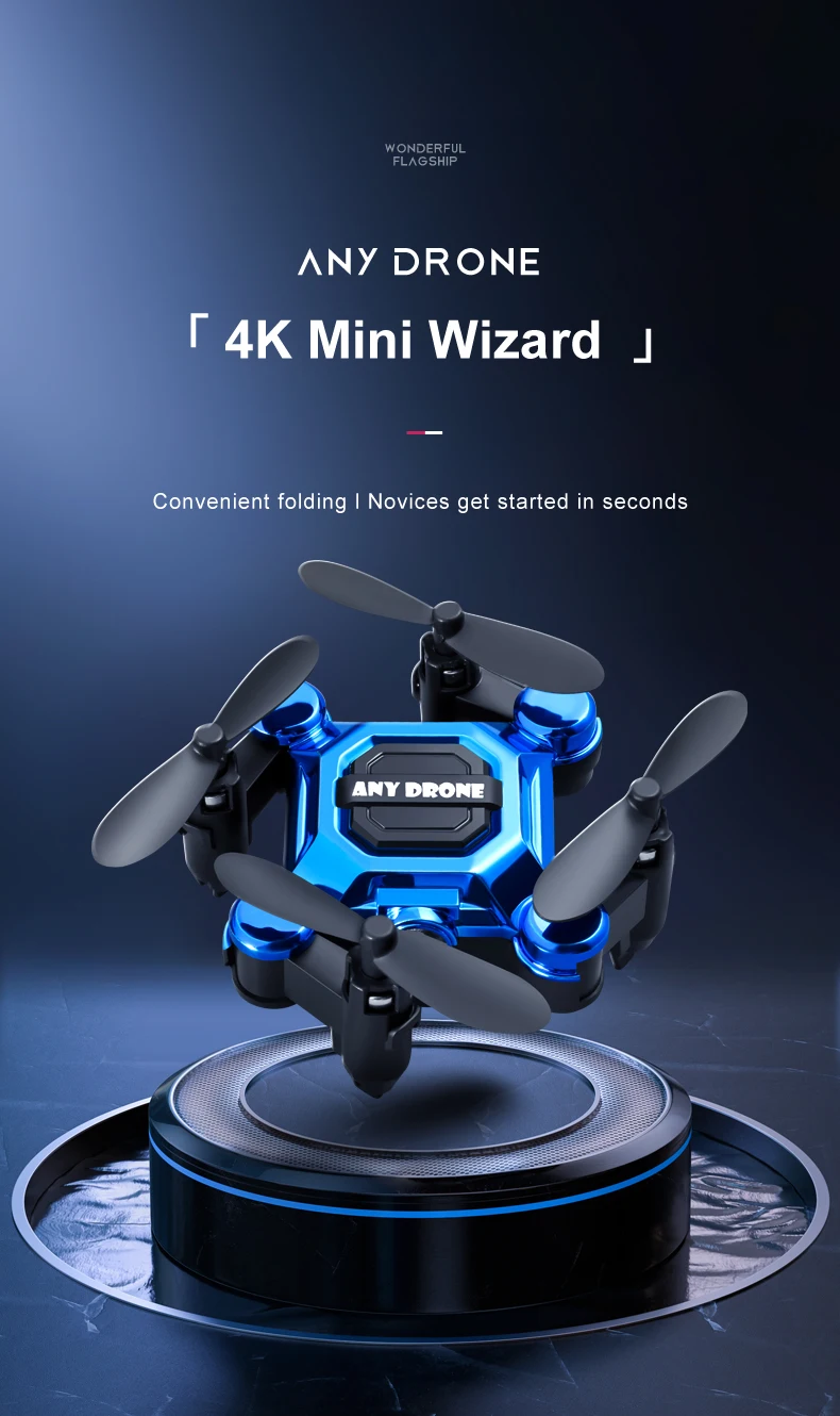 Mini Drone de Poche Selfie - Sans Caméra ou Avec Caméra HD, Pliable, Télécommande