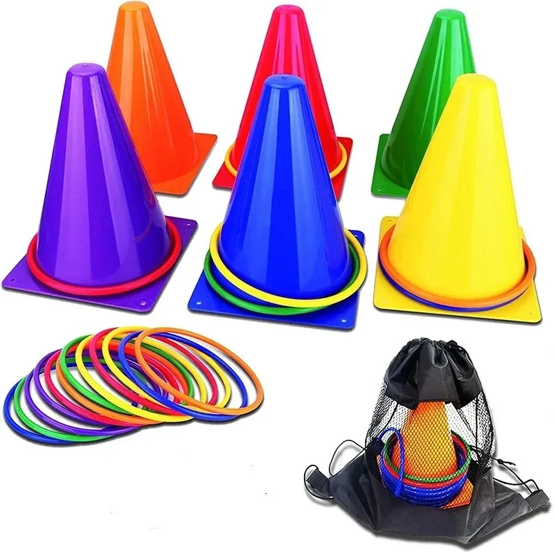 Parent Child Throwing Ring Game Cone Tossing Cornhole Sets Hand Eye Sports Outdoor Toys Game Balance Perception Kids Teaching Parent Child Throwing Ring Game Cone Tossing Cornhole Sets Hand Eye Sports Outdoor Toys Game Balance Perception Kids Teaching