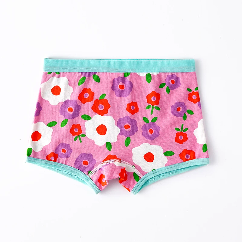 Girls Cotton Floral Briefs Set 6