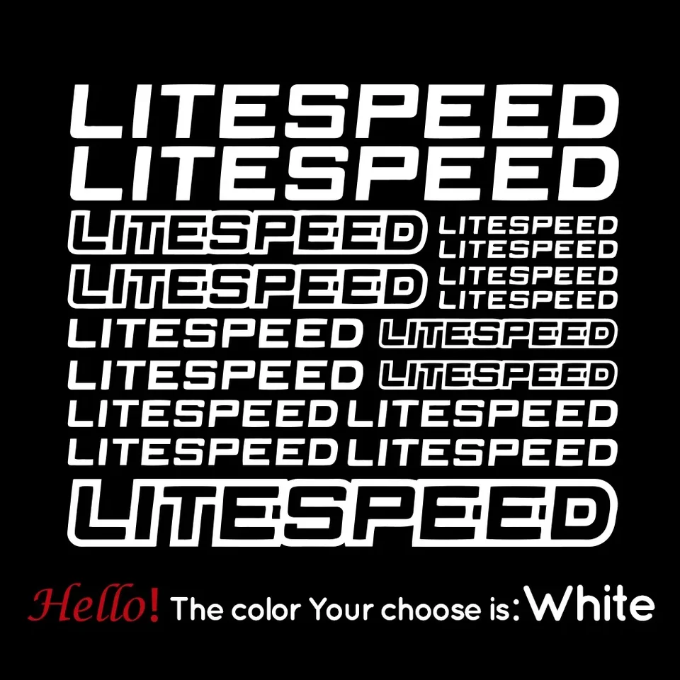 For LITESPEED Bike Vinyl Decal Stickers Sheet Frame Cycles Cycling
