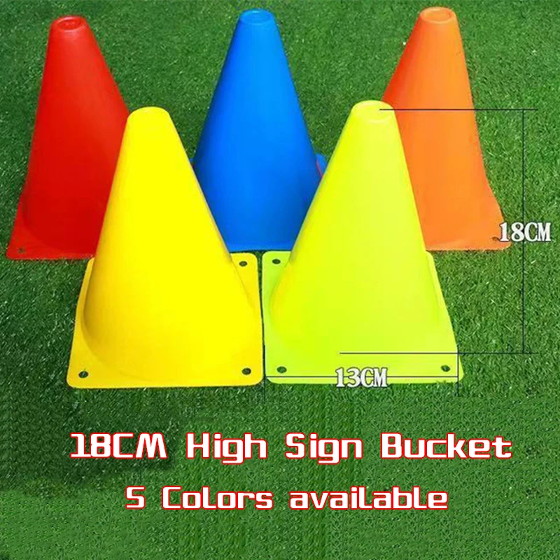 18CM High Football Training Sign Bucket Pressure Resistant Cones Marker Discs Outdoor Basketball Training Sports Accessory