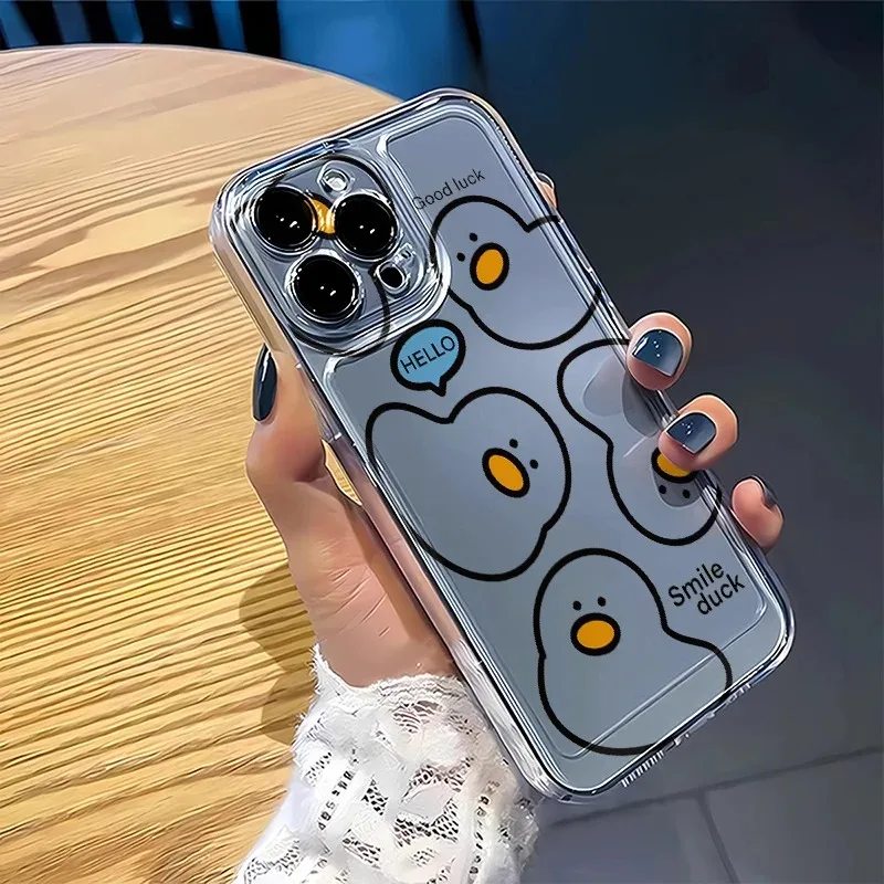 Adorable Duck Phone Case - Shockproof Transparent Cover