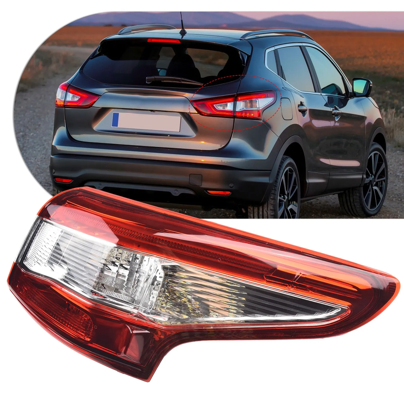 

Пластиковая Задняя фонарь для Nissan Qashqai 2014-2016 26550-4EA0A