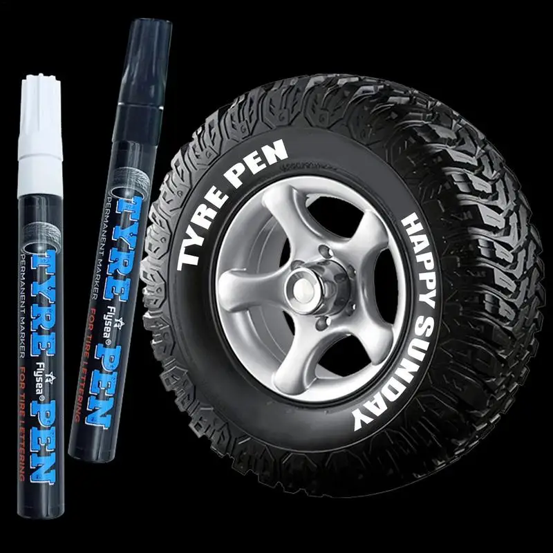 

Waterproof Car Tyre Tire Paint Pen White Tyre Marker For Car Tires White/Black Paint Pen For Car Paint Waterproof Permanent