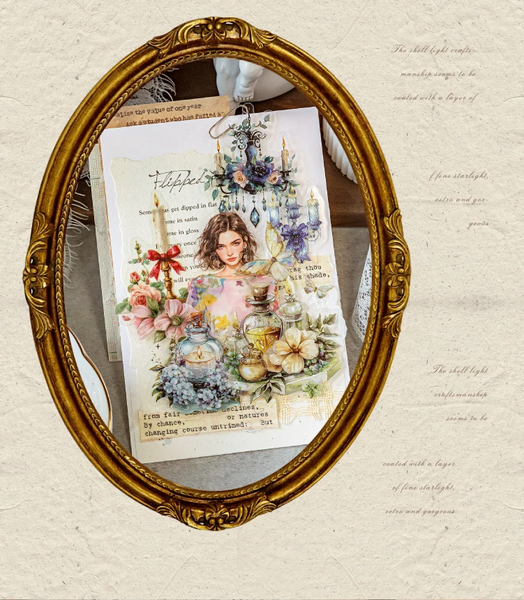20 teile/paket Vintage PET material Aufkleber Dekorative diy Scrapbooking Materialien Kunst Collage Schreibwaren Ästhetik Aufkleber – Detail 17