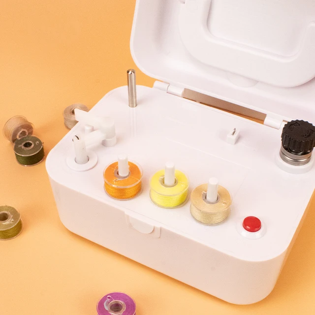 Enrouleur de canette électrique automatique avec support de fil pour Machine à coudre industrielle domestique, enrouleur de fil, outil d'aide à l'enroulement 2