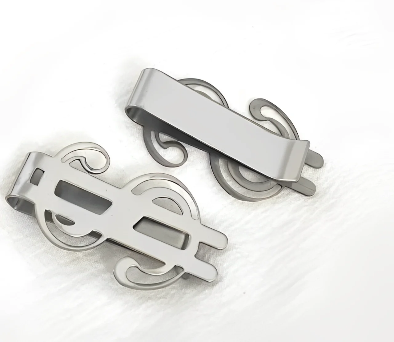 Metal Dollar-sign Shaped Money Clip High Quality Exquisite Money Holder Mini Ultrathin Change Bill Clip Men's Business Wallet 6