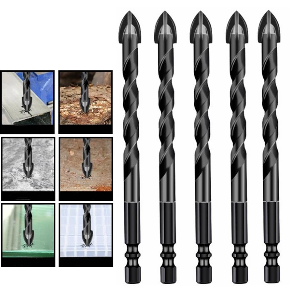 4 Drill Bit Sizecemented Carbide Drill Bit Set For Metal & Tile - 4 Sizes,  45° Angle