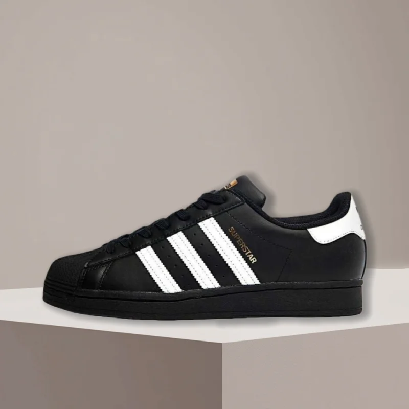 Adidas Superstar Trifoliate Gold Label Shell Toe Black & White ...