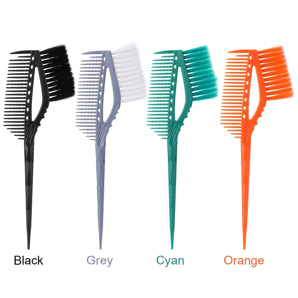 Plastic Hair Dyeing Comb with Brush for Salon Styling