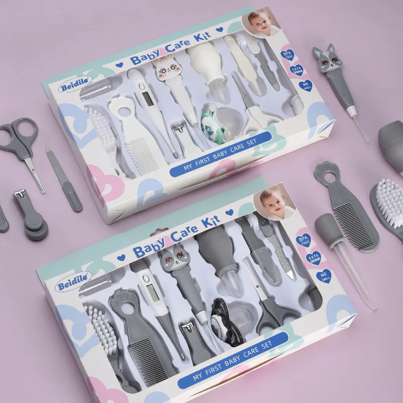 Kit per la Cura del Bambino: Spazzola per Capelli, Tronchesino, Termometro, Massaggiagengive, Spazzolino, Accessori Essenziali per la Salute dei Bambini - immagine 2