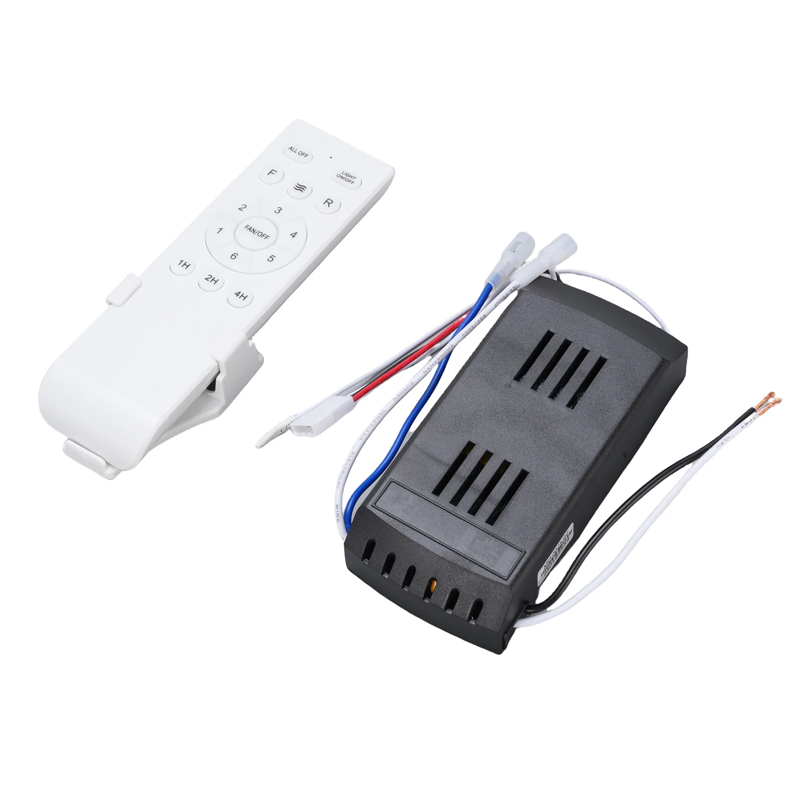 Ceiling Fan Remote Control Kit Ceiling Fan Receiver Remote Control Drop Proof ABS 6 Speeds Timer Long Distance for Replacement