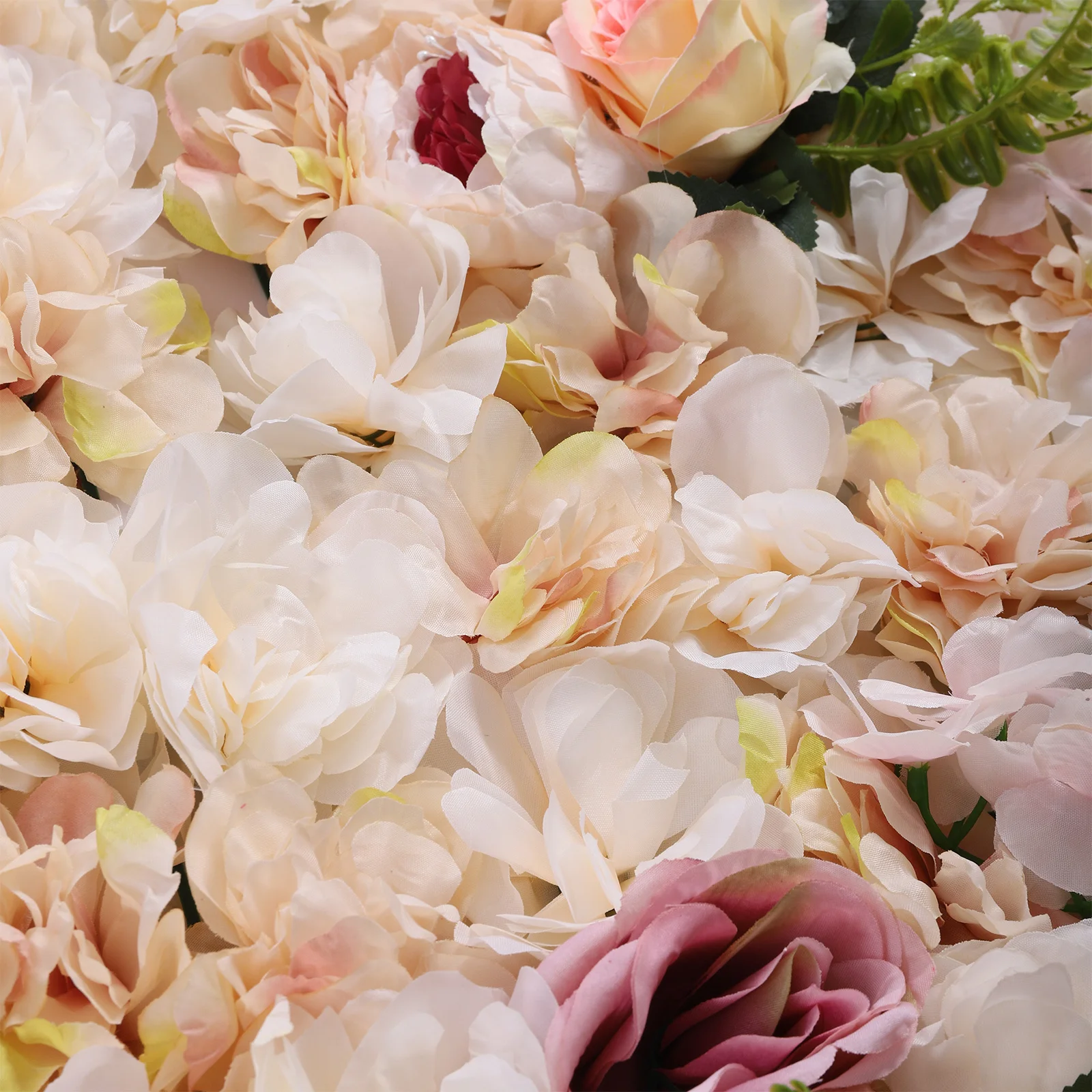 6-teiliges rosa-gelbes Seidenblumen-Wandpaneel-Set, 61 x 40,6 cm, künstlicher Rosen-Hintergrund für Hochzeit, Party, Zuhause, Zimmer, Fotokabinen-Dekoration – Detail 8