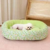 Floral All Season Dog Bed for French Bulldog Chihuahua Soft Cat Bed for Dogs Sleeping Puppy Pad Sofa Dog Bed  Four Color Pet Pad 3