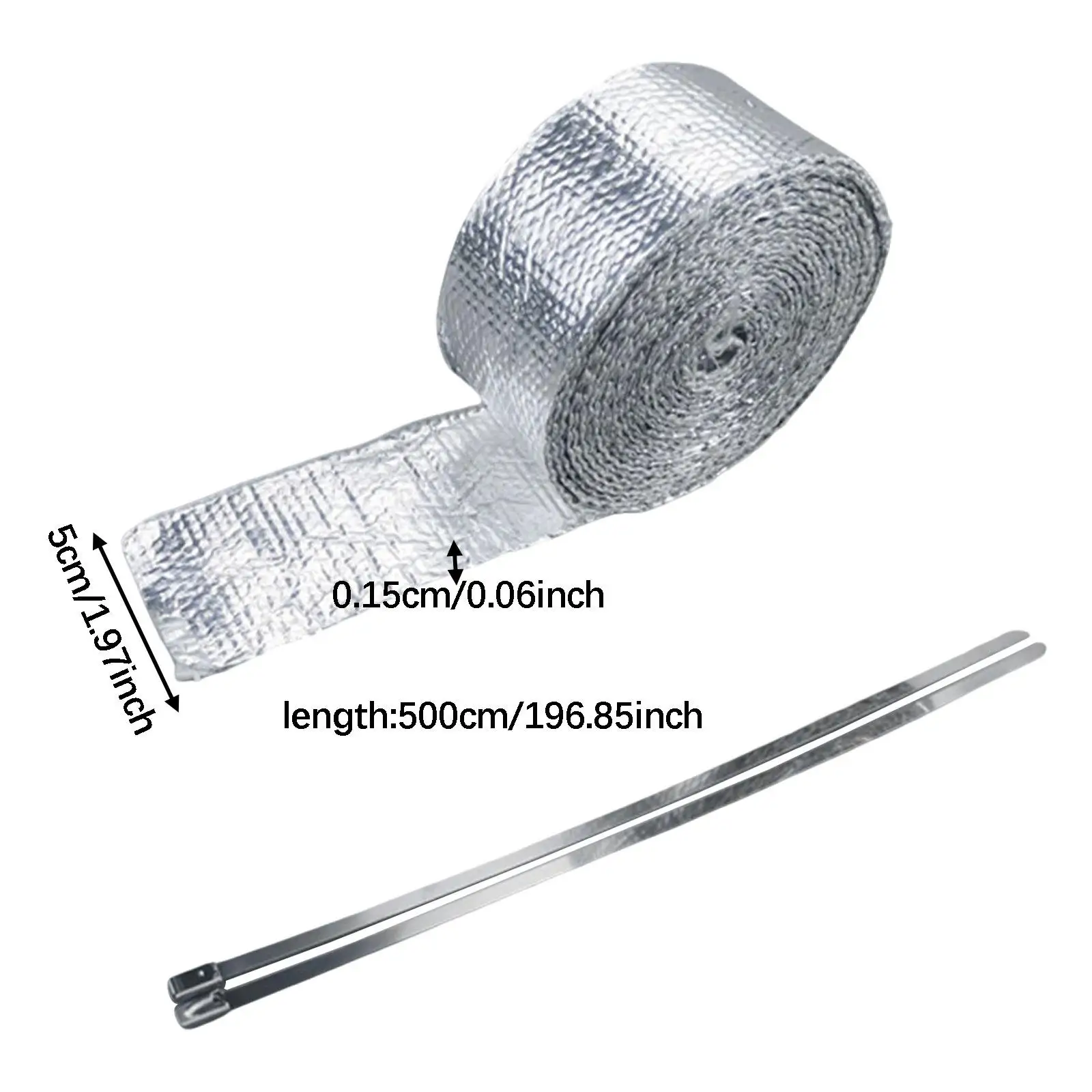 Aluminum Foil Fiberglass Duct Tube Tape High Temp Protection Heat Reflective Self Adhesive Barrier for HVAC Exhaust Pipe Aluminum Foil Fiberglass Duct Tube Tape High Temp Protection Heat Reflective Self Adhesive Barrier for HVAC Exhaust Pipe