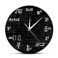 Math Equations and Notations Mathematics Chalkboard Geek Wall Clock Educational Gifts For Kids Teachers School Classroom Decor 1