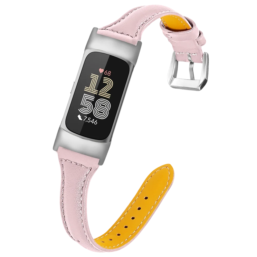 Leather Strap Fashion Casual Wristband with Metal Connector and Classic Buckle