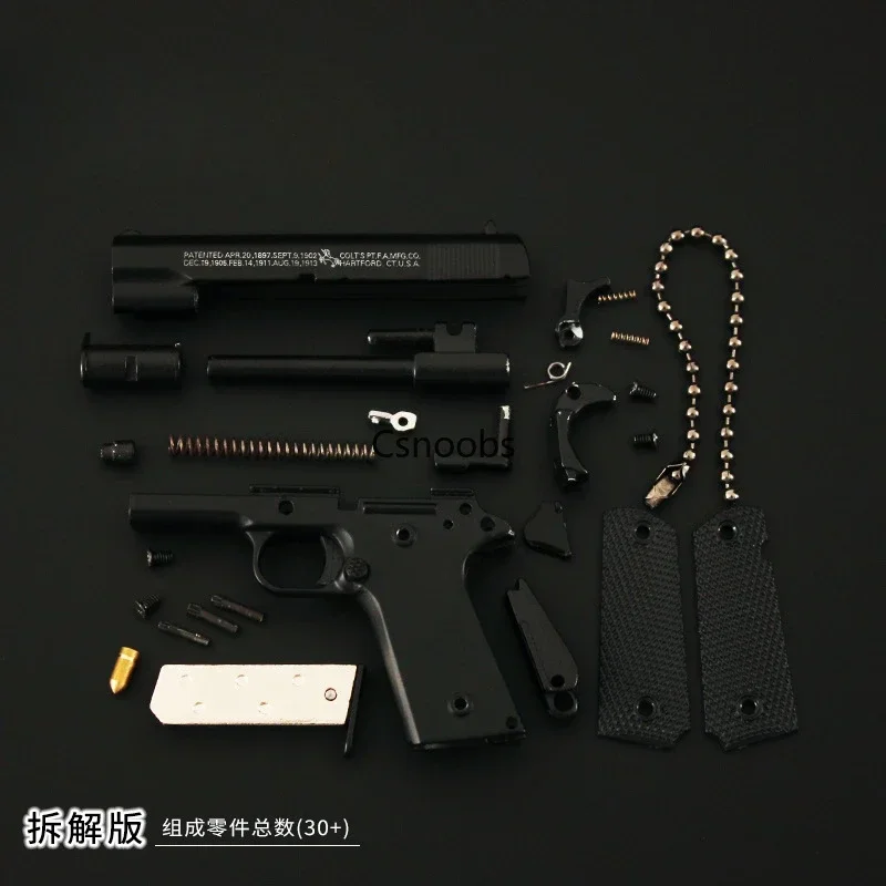 New 1:3 Colt Alloy Mini M1911 Pistol Miniature Model Assemblable Toy Gun Keychain Backpack Pendant Decoration Gift Toy Boy 4
