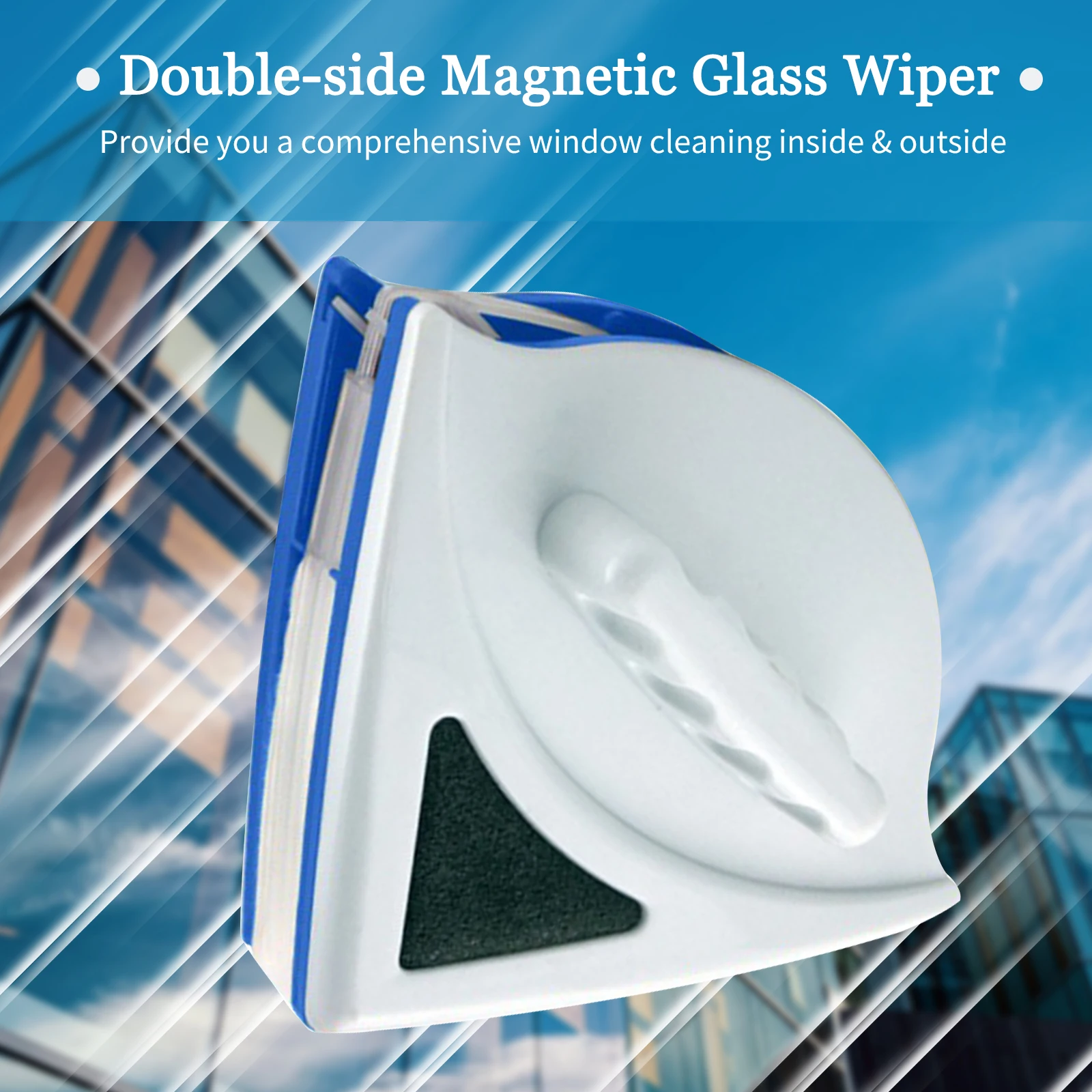 Wiper Double-side Magnetic Glass Window Cleaner Surface Cleaning Brush Triangle Cleaning Tools Thickness 3-8mm window cleaning brush window cleaner